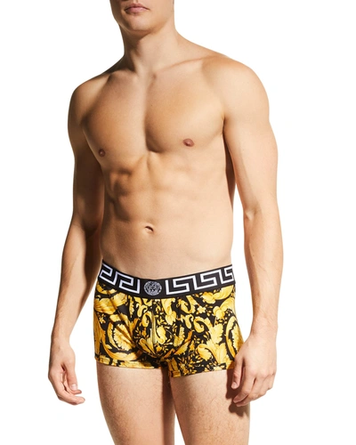 Versace Men's Barocco 92 Boxer Briefs In 5b000 Blackgold