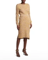 Stella Mccartney Women's Animal-patterned Wool Midi Skirt In 2742 Camel