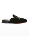 CHRISTIAN LOUBOUTIN DONNA COOLITO WOOL LOGO SLIPPERS,PROD241310041