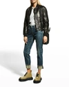 Rag & Bone Dre Low Rise Slim Boyfriend Jeans Aster In Tanzanite