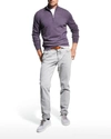 Brunello Cucinelli Men's Cashmere 1/4-zip Sweater In Cu776viola