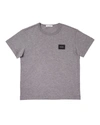 Dolce & Gabbana Kids' Short-sleeve Logo Patch Tee In Gray