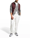 Brunello Cucinelli Men's Cashmere Zip Cardigan Hoodie In Cg217 Med Grey