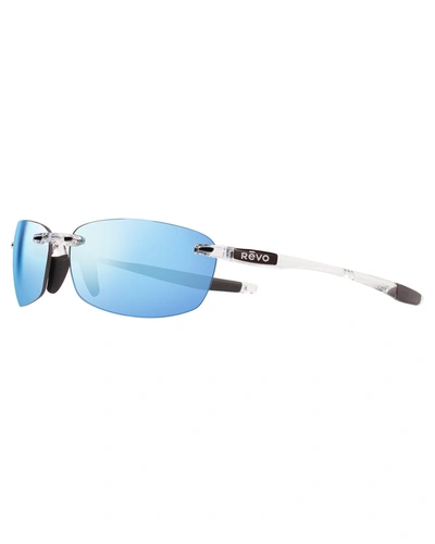 Revo Men's Descend Fold Rimless Sunglasses In Blue
