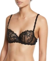 Simone Perele Wish Embroidered Demi Bra In Night Blue