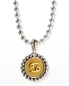 Lagos Signature Caviar Zodiac Two-tone Circle Pendant In Cancer