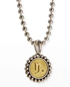 Lagos Signature Caviar Zodiac Two-tone Circle Pendant In Capricorn