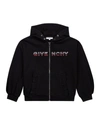 GIVENCHY GIRL'S RUFFLE-POCKET LOGO ZIP HOODIE JACKET,PROD244580053