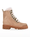 Marc Fisher Ltd  Lizzie Leather Shearling Winter Booties In Light Natural 110