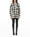 BARDOT CHECKED FLANNEL SHIRT,PROD245280170