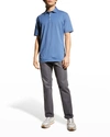 Peter Millar Men's Jubilee Stripe Polo Shirt In Navy Evening Tide