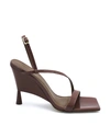 Gia/rhw Rosie Patent Wedge Slingback Sandals In Rose Brown