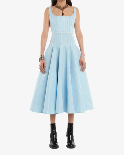 blue alexander mcqueen dress ALEXANDER MCQUEEN OFFSHOULDER KNIT DRESS main image 1