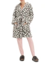 Ugg Aarti Sherpa Short Dressing Gown Colour: Cream Leopard In Cream Leopard