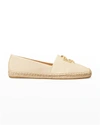 Tory Burch Neutral Eleanor Leather Espadrilles In New Cream