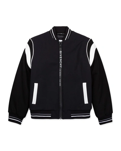 Givenchy Kids' Boys' Jacket With Split Logo In 09b Black