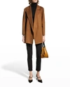 Theory Womens Russet Dva Clairene Long-sleeve Wool-cashmere-blend Jacket L In Russet