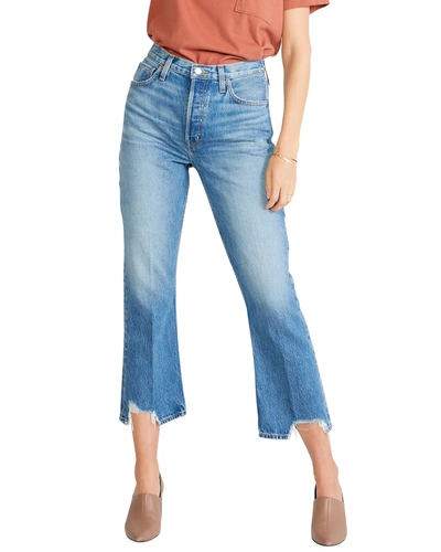 Etica Josie High-rise Crop Jeans In Blue