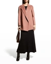 Theory Clairene New Divide Wool-cashmere Jacket In Dark Rose