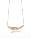 Marco Bicego 18k Yellow Gold Lunaria Hammered Crescent Collar Necklace, 16.5