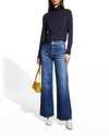 Lafayette 148 Veda Jersey Turtleneck Top In Ink
