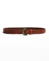 VERONICA BEARD LEO LEATHER BELT,PROD243490109