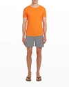 Orlebar Brown Classic-fit Linen T-shirt In Orange Flash