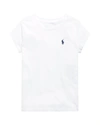 Polo Ralph Lauren Big Girls Cotton Jersey Short Sleeve T-shirt In White
