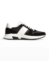 Tom Ford Jagga Leather-trimmed Nylon And Suede Sneakers In Black White