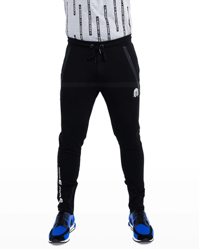 Maceoo Men's Contrast-trim Jogger Trousers In Black