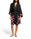 JOSIE NATORI KASHMIR SILK EMBROIDERY ROBE,PROD243740525