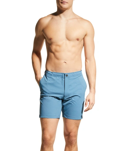 Onia Men's Calder 7.5 Swim Shorts In Blue