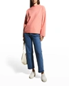 Eileen Fisher Funnel-neck Boiled Wool Box Top In Sorbet