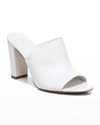 Vince Women's Hanna Asymmetrical Leather High Heel Sandals In Optic White