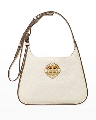 Tory Burch Miller Small Leather Crossbody Bag In New Ivory