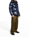 Canada Goose Men's Crofton Black Disc Puffer Jacket In Atlantic Navy