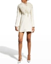 16ARLINGTON NEMI MINI BLAZER DRESS W/ DETACHABLE FEATHER TRIM,PROD242620063