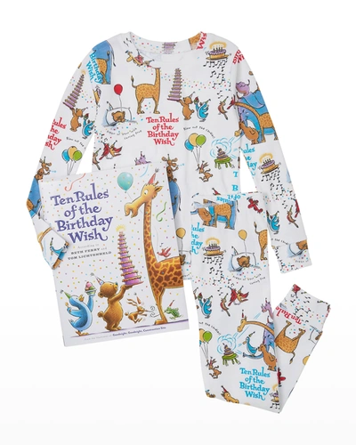 BOOKS TO BED KID'S 10 RULES OF THE BIRTHDAY WISH PAJAMA BOOK SET,PROD245220237