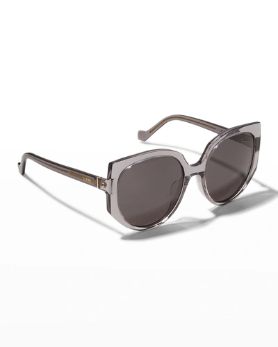 Loewe Acetate Cat-eye Sunglasses In Grey