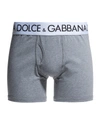 Dolce & Gabbana Logo-waistband Boxer Trunks In Mel Grey