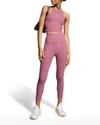Beyond Yoga Studio Cropped Active Tank In Pale Plum Heather