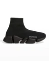 Balenciaga Speed Knit Sock Trainer Sneakers In 1013 Noir