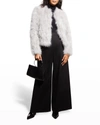 Lamarque Deora Feather Topper Jacket In Light Grey
