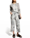 Beyond Yoga Favorite Printed Raglan Crewneck Pullover In Starburst Tie Dye