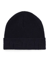 VERSACE MEN'S GRECA WOOL BEANIE HAT,PROD245210058