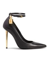 Tom Ford 105mm Lock Leather Stiletto Pumps In Black - U9000