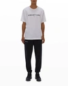 Helmut Lang Men's Layered Logo Short-sleeve Cotton Tee In White