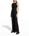 Commando Black Velvet Wide Leg Pant In Black