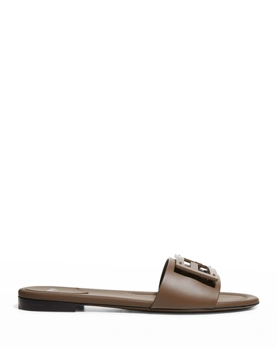 Fendi Ff Tube Medallion Flat Sandals In Maya