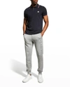 Moncler Logo Patch Tipped Cotton Piqué Polo In Blue